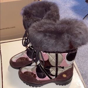 Coach boots with fur (size 6)